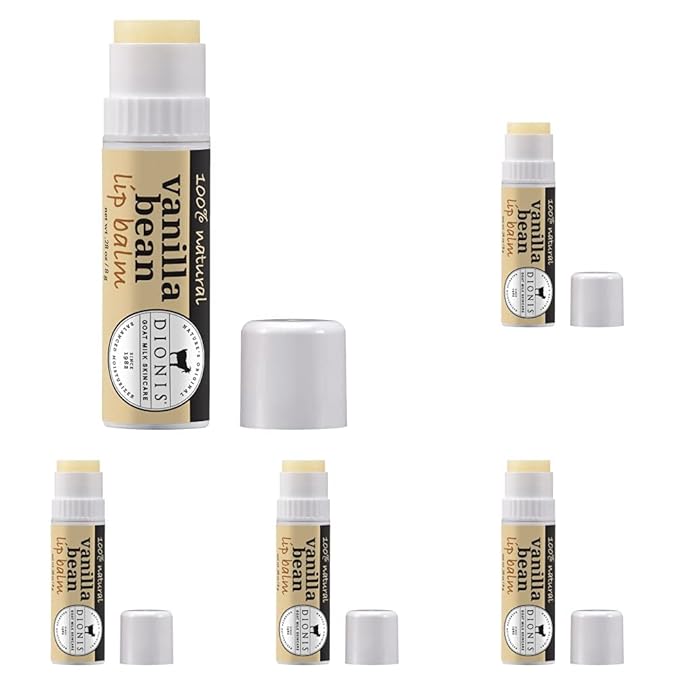 Dionis Goat Milk Skincare Lip Balm (Vanilla Bean, 0.28 oz) (Pack of 5)-Velvo Beauty