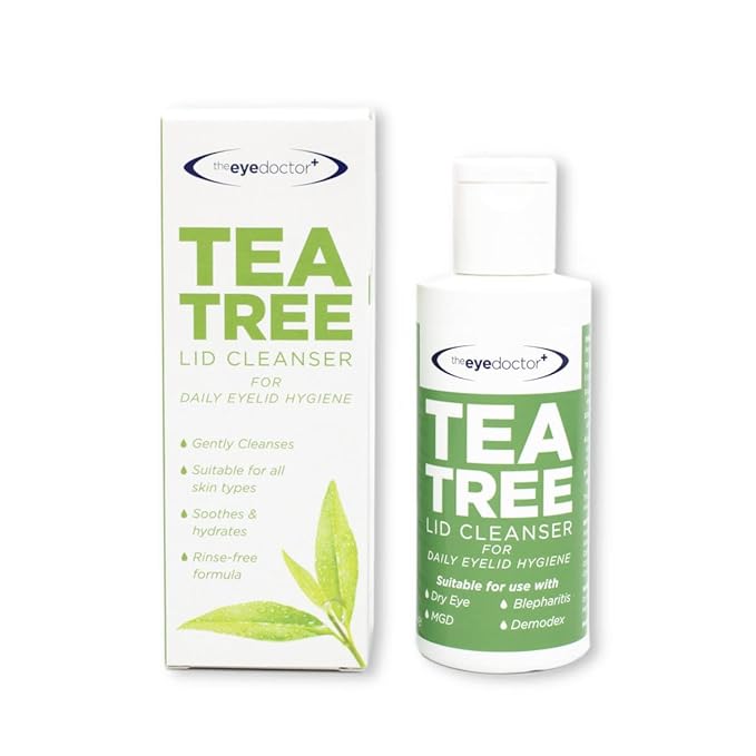 The Eye Doctor Tea Tree Lid Cleanser 100ml – Daily Eyelid Hygiene Remove Debris & Make-up Eyelid Eyelashes – For Sensitive Eyes – Contains Tea Tree Oil Argan Oil Coconut Oil & Micellar Water-Velvo Beauty