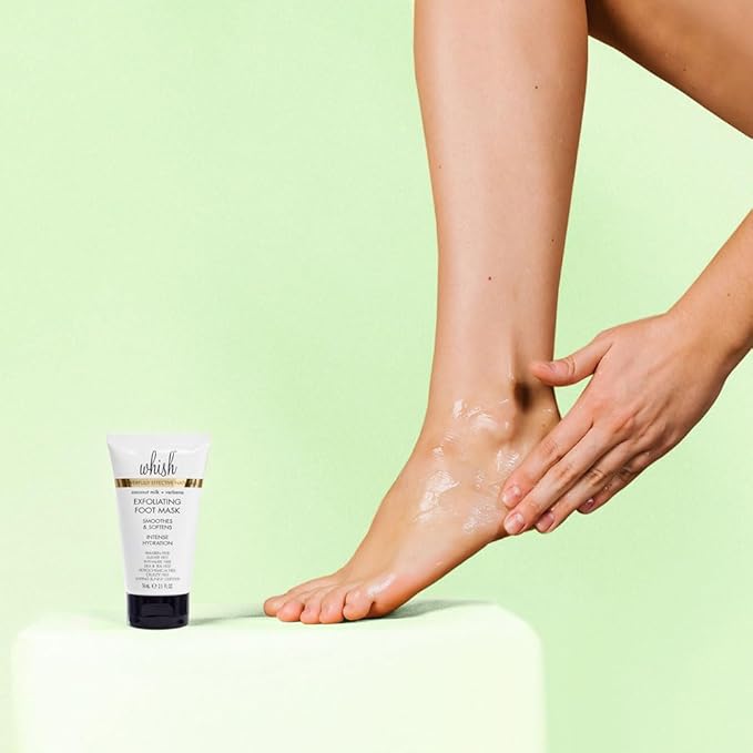 Whish Coconut Milk + Verbena Exfoliating Foot Mask - Smoothes & Softens, Intense Hydration-Velvo Beauty