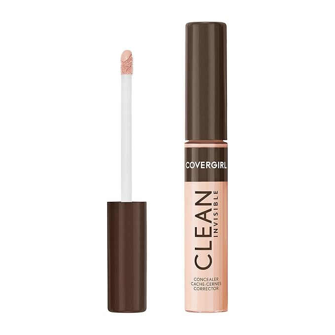 Covergirl Clean Invisible Concealer, Lightweight, Hydrating, Vegan Formula, Light Beige 107, 0.23oz-Velvo Beauty