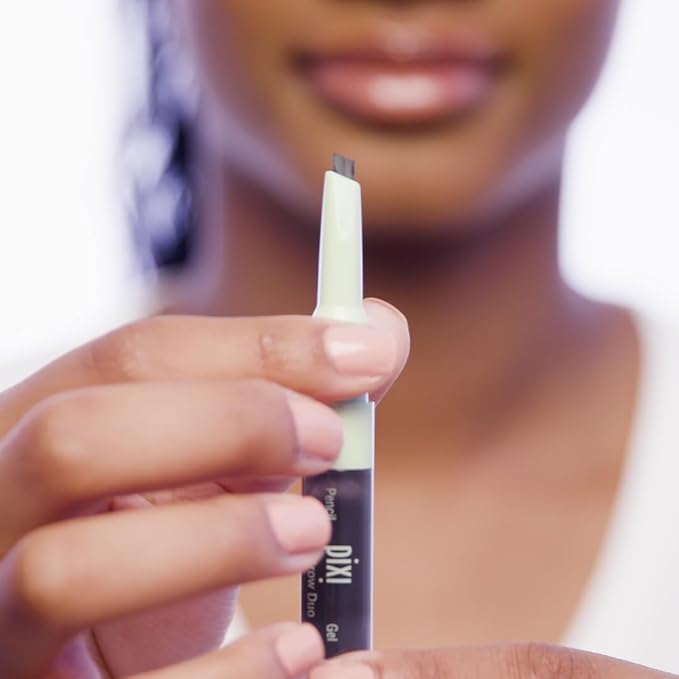 Pixi Natural Brow Duo - Deep Brunette, Precision Pencil & Tinted Gel, Waterproof Brow Shaper for All-Day Hold, Paraben-Free, 0.2oz-Velvo Beauty