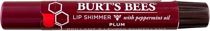 Burt's Bees Lip Shimmer, Plum, 0.09 Ounces each (Value Pack of 5)-Velvo Beauty
