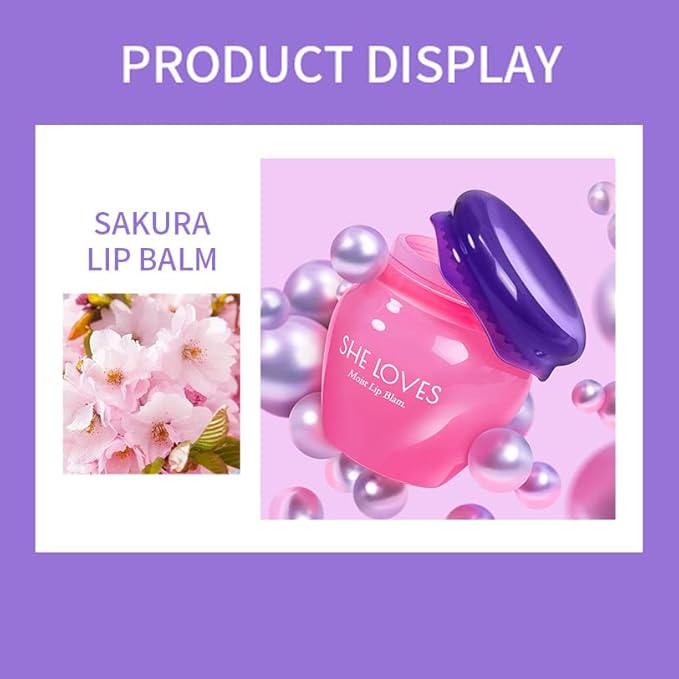 Lip Mask Overnight Lip Sleeping Masks Honey Lip Balm, Fade Lip Lines Bee Lip Balm Honey & Sakura Day and Night Repair Lip Sleeping Masks Honey Lip Balm (Sakura (Night))-Velvo Beauty