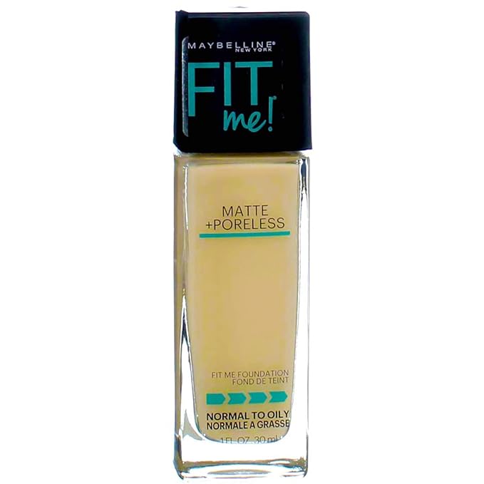 Maybelline New York Fit Me! Matte + Poreless Foundation, Porcelain [110] 1 oz (Pack of 3)-Velvo Beauty
