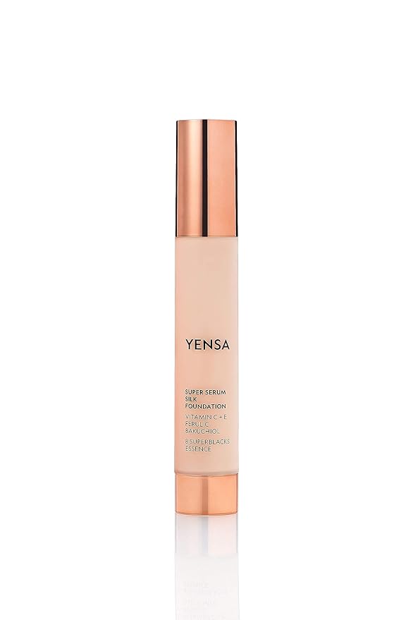 YENSA Super Silk Foundation - Full Coverage, Age-defying complex of Vitamin C, E, Ferulic, and Bakuchiol Oil (Light 2) 1.0 fl oz-Velvo Beauty