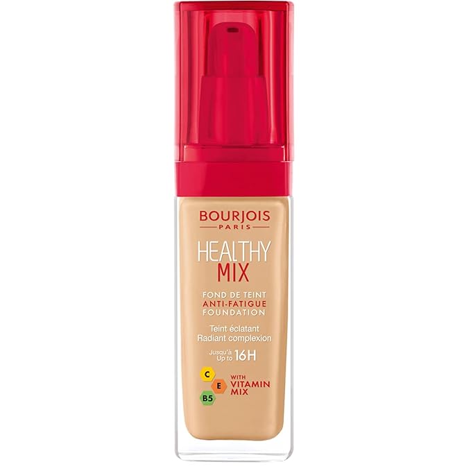 Bourjois Healthy Mix Anti-Fatigue Medium Coverage Liquid Foundation 53 Light Beige, 30ml, 29199601053-Velvo Beauty