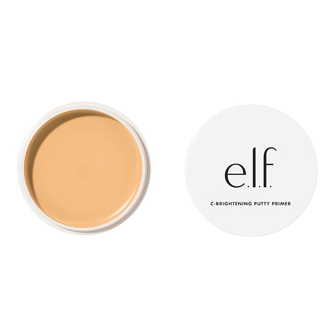 e.l.f. C-Brightening Putty Primer, Makeup Primer For Brightening & Evening Out Skin Tone, Enriched With Vitamin C, Universal Sheer (Packaging May Vary)-Velvo Beauty