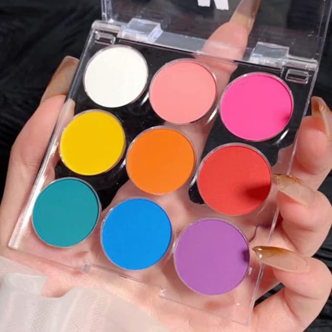 SUAKE 9 Colorful Light to Dark Matte Eyeshadow Palette. Highly Pigmented Pink Orange Blue Purple Eye shadow Paleta.Blendability Matte Makeup Powder Palet.paleta de sombras de ojos-Velvo Beauty