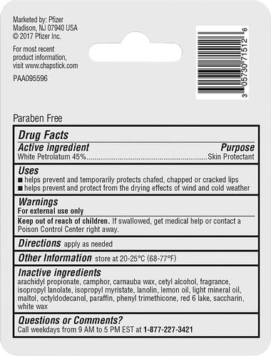 ChapStick Classic Strawberry Lip Balm Tube, Lip Care and Lip Moisturizer - 0.15 Oz-Velvo Beauty