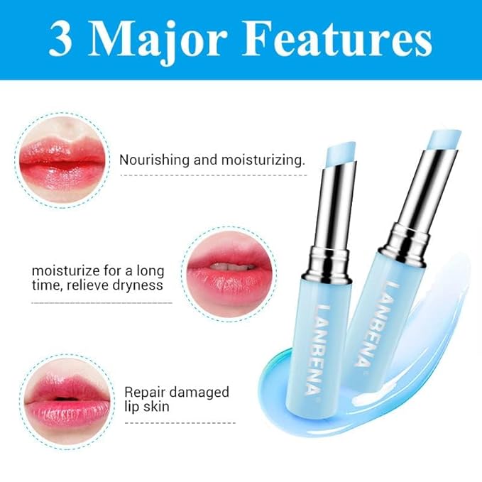 LANBENA Hyaluronic Acid Lip Balm Moisturizing Lips Long-Lasting Protection Nourishing Lip Care (1.8g / 0.06 fl oz)-Velvo Beauty