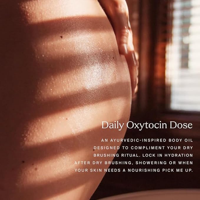 HigherDOSE Oxytocin Body Oil - Nourishing, Ayurvedic Body Care to Firm & Tone Skin - Lightweight & Fast-Absorbing Formula with Sea Buckthorn & Antioxidant-Rich Passion Fruit Seed Extract (5 Fl Oz)-Velvo Beauty