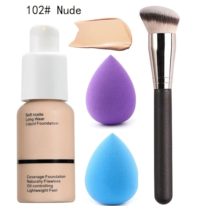 All in One Makeup Kit For Girls 12 Colors Black Smokey Gray Silver Glitter Shimmer Eyeshadow Palette, Foundation Face Primer, Makeup Brush, Makeup Sponge, Eyebrow Soap Kit, Lipstick Set, Winged Eyeliner Stamp (SetD)-Velvo Beauty