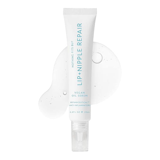 NOTHING FITS BUT Lip & Nipple Repair Oil Serum for Maternity & Nursing, Lanolin Free, Safe for Breastfeeding and Cracked Nipple (0.8 Fl Oz / 25 ml)-Velvo Beauty