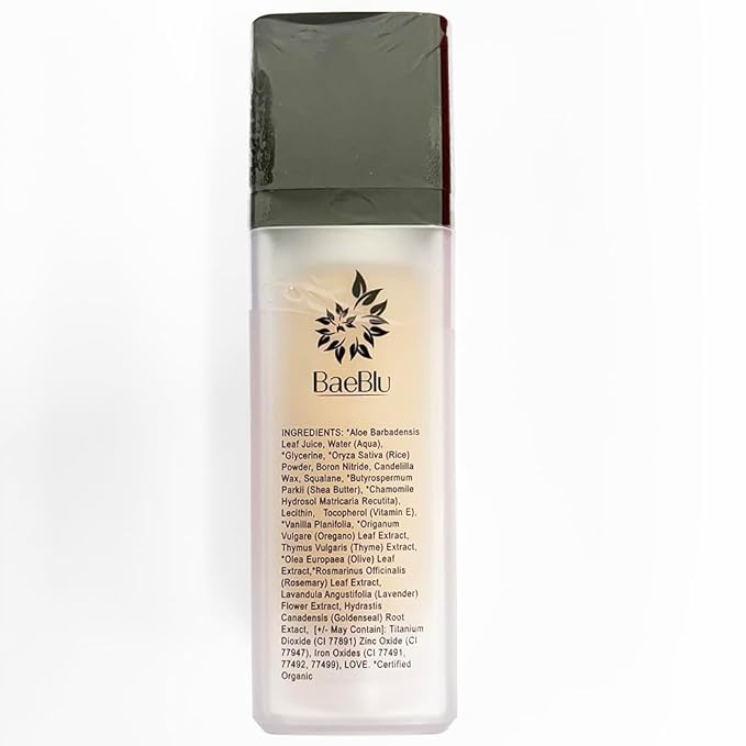 Organic Aloe-Based LUX Liquid Foundation, Natural Vegan Gluten-Free Made in USA, Vanilla-Velvo Beauty