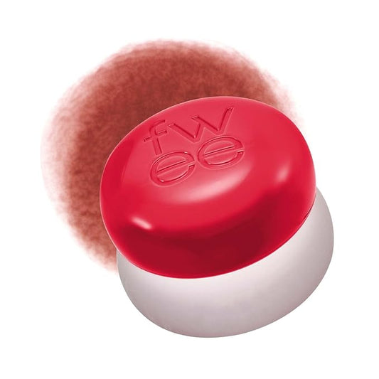 Lip&Cheek Blurry Pudding Pot | Reddish Moment - Fav | Makeup Blush, Buildable Lightweight, Multi-Use Soft Matte Finish | 5g-Velvo Beauty