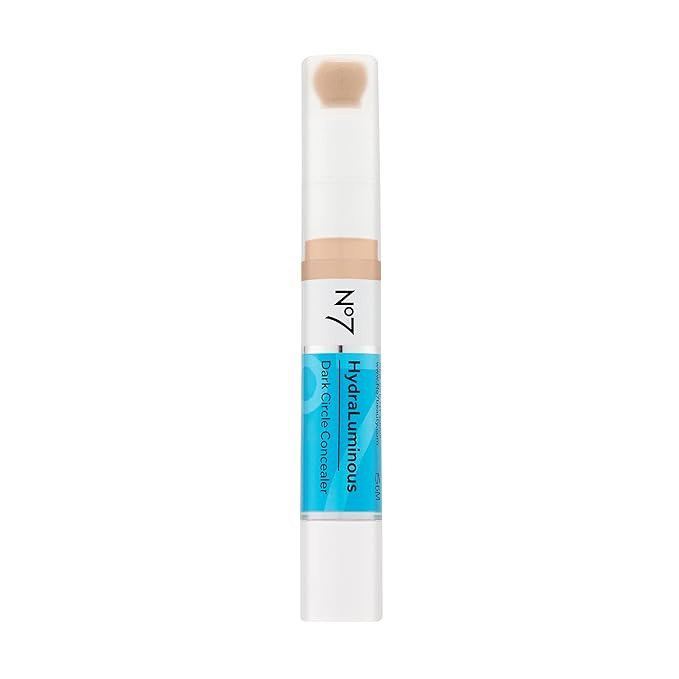 No7 Hydraluminous Concealer - Shade 2 - Full-Coverage Under Eye Concealer for Dark Circles with Caffeine & Ceramides - Hydrating & Brightening Concealer for Dark Under Eye Area (3.9ml)-Velvo Beauty