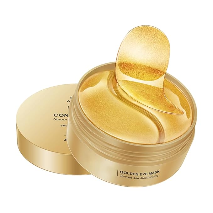 Under Eye Patches - 60PCS Eye Masks for Eye Care, 24K Gold Eye Patches for Puffy Eyes & Dark Circles Treatments, Reduce Under Eye Puffiness & Smooth Wrinkles (Gold)-Velvo Beauty