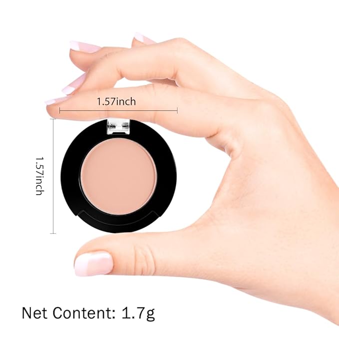 Monochrome Matte Eyeshadow Makeup Palette, Highly Pigmented Nude Eyeshadow Palette, Matte Pressed Powder Eyeshadow Makeup, Single Vegan Eye Shadow, Daily Evening Women Girls Eyes shadow Gift 8#-Velvo Beauty