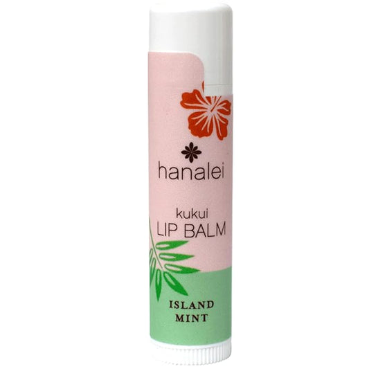 Hanalei Mint Lip Balm and Moisturizer - Natural Kukui Oil, Beeswax Lip Moisturizer - Hydrates, Soothes Dry, Chapped Lips - Made in USA - Island Mint Flavor-Velvo Beauty