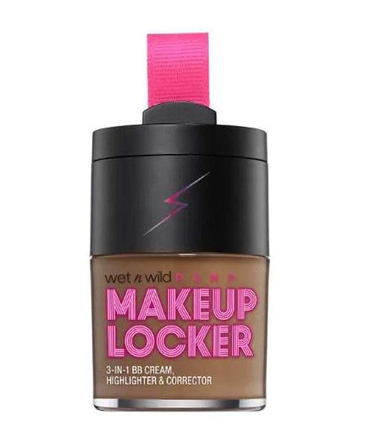 wet n wild Makeup Locker- 3-In-1 Sheer BB Cream, Highlighter & Corrector (178A Deep)-Velvo Beauty