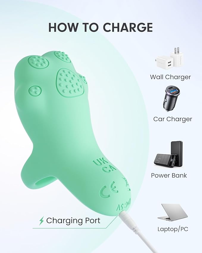 Portable Mini Facial Massage Ball, Waterproof Rechargeable Powerful Multifunctional Eye Face Finger Massager (Green)-Velvo Beauty