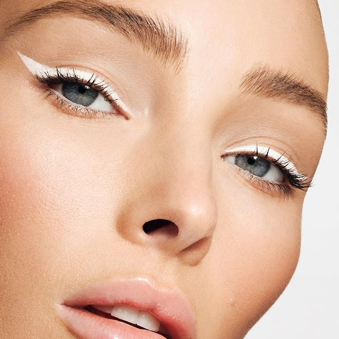 MAKE Beauty Liquid Line Waterproof Liquid Eyeliner Pen. Smudge-Proof Felt Tip for Precise Application of Lines, Wings, and Graphics. Long Lasting Eye Liner - Shade, Optical. White Eyeliner-Velvo Beauty