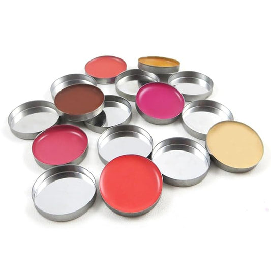 Silver Empty Round Metal Pans 60 Pack for Eyeshadow Palette Magnetic Makeup Palette (26mm)-Velvo Beauty