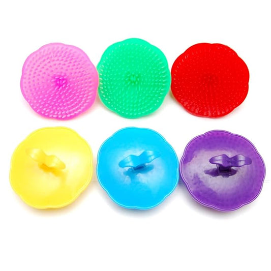 Hair Scalp Massage Shampoo Brush Massager (Assort Color_6 Pack), Color May Vary.-Velvo Beauty