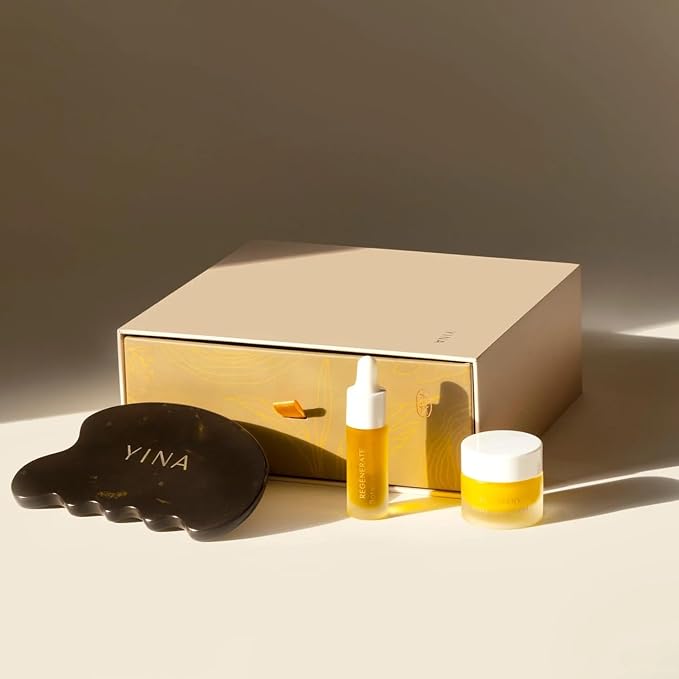 YINA - Gua Sha Discovery Set With Nourish Botanical Serum | Sustainable, Cruelty-Free, Clean Skincare-Velvo Beauty