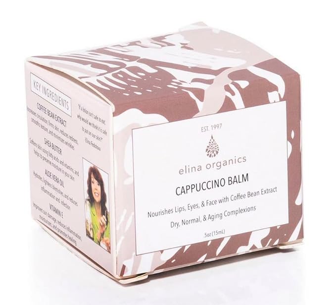 Cappuccino Balm, 1oz, lip mask, lip butter, chapstick, hydrate lips, chapped lips, dry lips, lip healing, Coffee Bean Extract, Shea Butter, Aloe Vera Oil, Vitamin E, organic skincare, all natural product-Velvo Beauty
