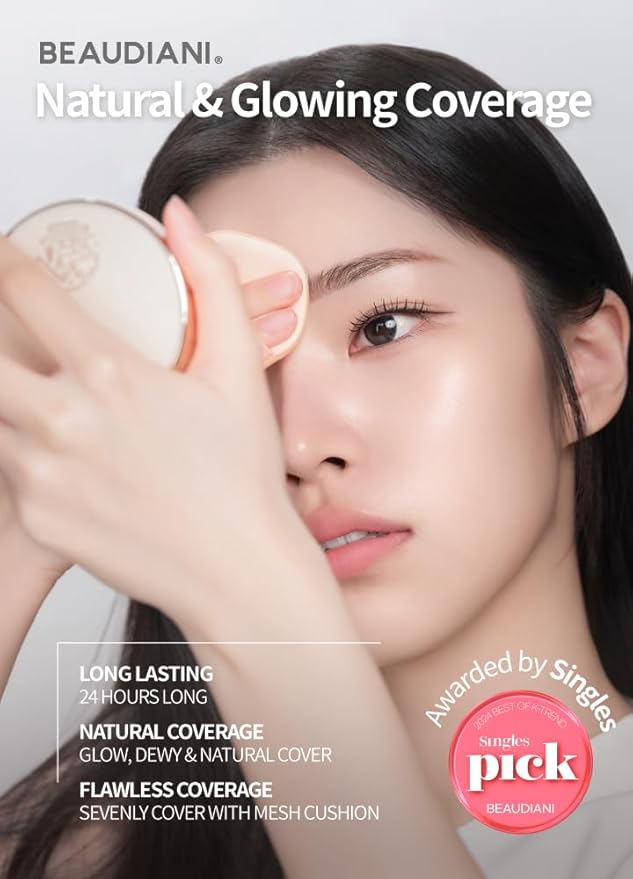 Mesh tight up cushion foundation 01, light beige, Korean compact foundation, natural coverage, glow, sweat proof makeup, long lasting, all skin type-Velvo Beauty