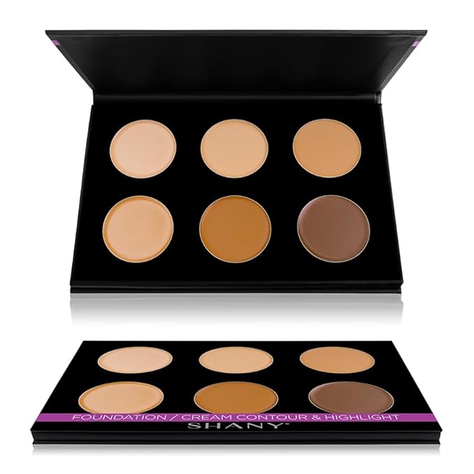 SHANY Foundation/Cream Contour & Highlighting Palette - Layer 1 - Refill for the 6 Layer Mini Masterpiece Collection Makeup Set-Velvo Beauty