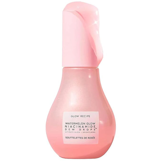 Glow Recipe Watermelon Niacinamide Dew Drops - Brightening, Plumping Hydrating Face Serum, Makeup Primer + Liquid Highlighter with Hyaluronic Acid - Dewy & Glowing Korean Skin Care (40ml)-Velvo Beauty