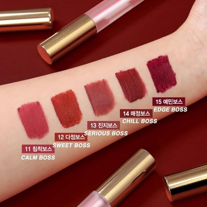 BBIA Last Velvet Tint - Soft & Creamy Matte Finish Lip Stain, Blur Effect with Velvety Texture, Long-Lasting, High Pigment, Lightweight, Non-Drying, Vegan, Korean Lip Makeup (V15 EDGE BOSS)-Velvo Beauty