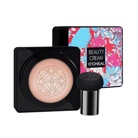 OCHEAL Mushroom Head Air Cushion BB Cream Foundation Cream for Face Makeup Concealer Cushion for Face Comestics Make Up Cushion Compact Ivory-Velvo Beauty