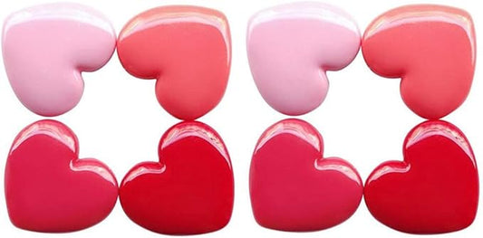 RONRONS 8 Pack Empty Eyeshadow Palette Mini Heart Shaped Lipstick Container Case DIY Cosmetics Container with Mirror-Velvo Beauty