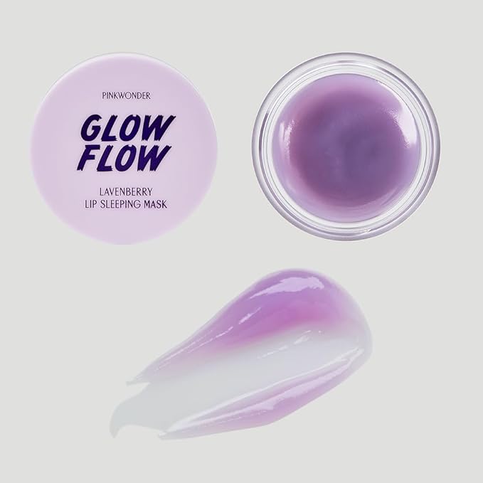 GLOWFLOW Lavenberry Lip Sleeping Mask, Moisturizing Lip Care for Dry and Chapped Lips, Fresh Grape Flavor Lip Balm, Nourishing Lip Care-Velvo Beauty