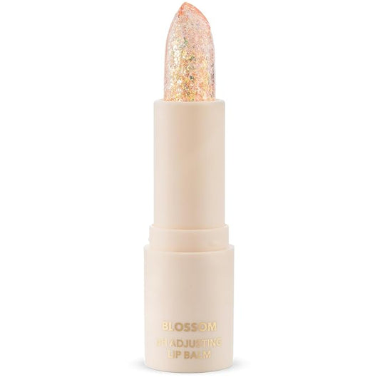 Blossom pH Adjusting Shimmering Lip Balm Moisturizing Glitter Sparkle Lip Balm, 0.12oz./3.5g, Coral-Velvo Beauty
