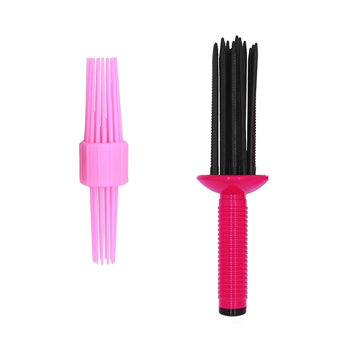 2PCS Curling Roll Comb, Curly Hair Brush for Curly Hair, Three Different Sizes of Styler Curl Brush Hairr Tools for Casual Wear or Special Events-Velvo Beauty