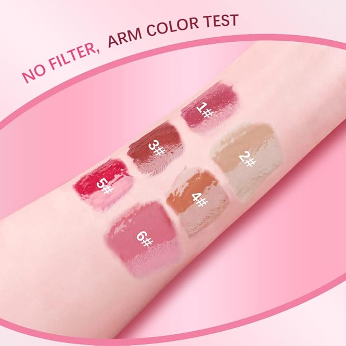 ibcccndc Lip Plumper gloss,Natural Lip Plumper,High Shine Lip Plumper,Lip Enhancer for Fuller,Sexy Lip Gloss,Shiny Lip Gloss For Girls and Women (6)-Velvo Beauty