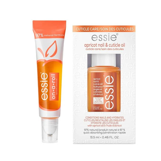 essie Apricot Nail and Cuticle Oil Set, Vegan, Softened and Nourished cuticles, For Home and Travel 0.46 fl oz each-Velvo Beauty