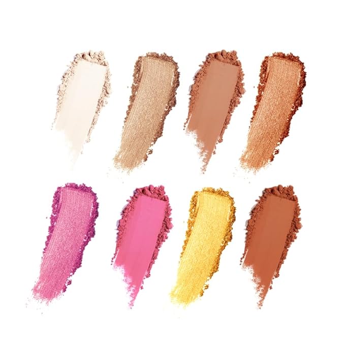 Profusion Cosmetics Frosted Snow Sparkle 19 PC Beauty Box, 1Pc Gorgeous Travel Bag, Eyeliner Pencil, Lip Gloss, Face Mist, 2Pc Lip Mask, 3 Pc Makeup Brushes and 3 Shade Face Palette, 8 Shade Palette-Velvo Beauty