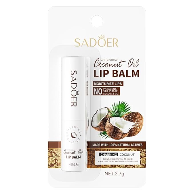 SADOER Coconut Oil Natural Moisturizing Lip Balm Moisturizing Lips Smooth And Elastic Lip Ointments-Velvo Beauty