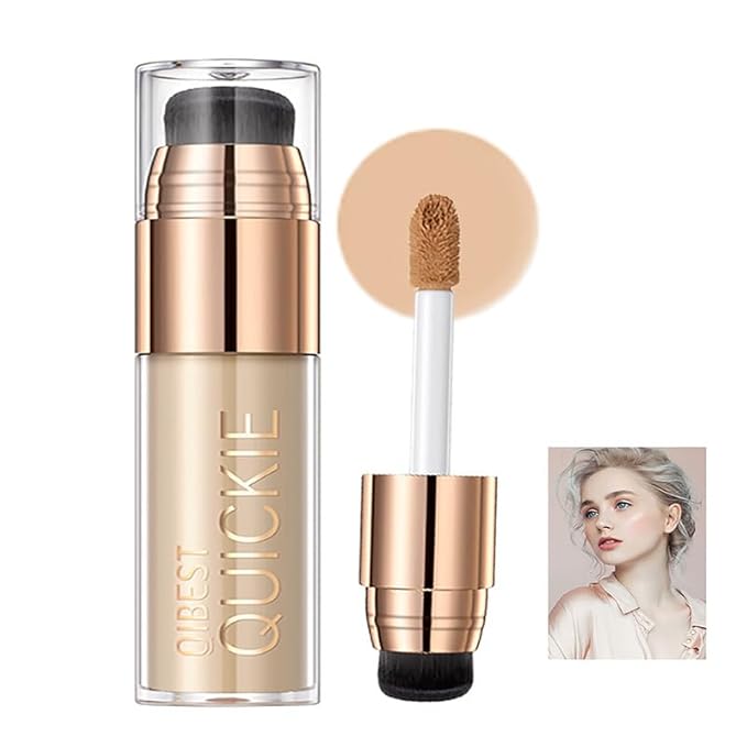 Mattte Liquid Concealer Foundation, Silky Foundation Mist Makeup, Breathable Blendable Lasting Formula, Moisturizing Repairing Makeup Primer, Flawless Coverage for Smooth Creamy Nude Finish (#03)-Velvo Beauty