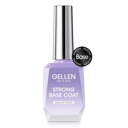 Gellen Gel Base Coat, 18 ml No Wipe Base Coat, Soak Off Nail Lamp Base Gel Polish, Upgraded Smooth Formula for Nail Salon at Home-Velvo Beauty