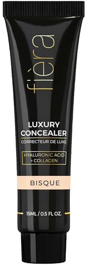 Fièra Luxury Concealer with Anti-Aging - All Day Coverage for Dark Circles, Fine Lines, Wrinkles & Spots - Bisque, 0.5 Ounce-Velvo Beauty