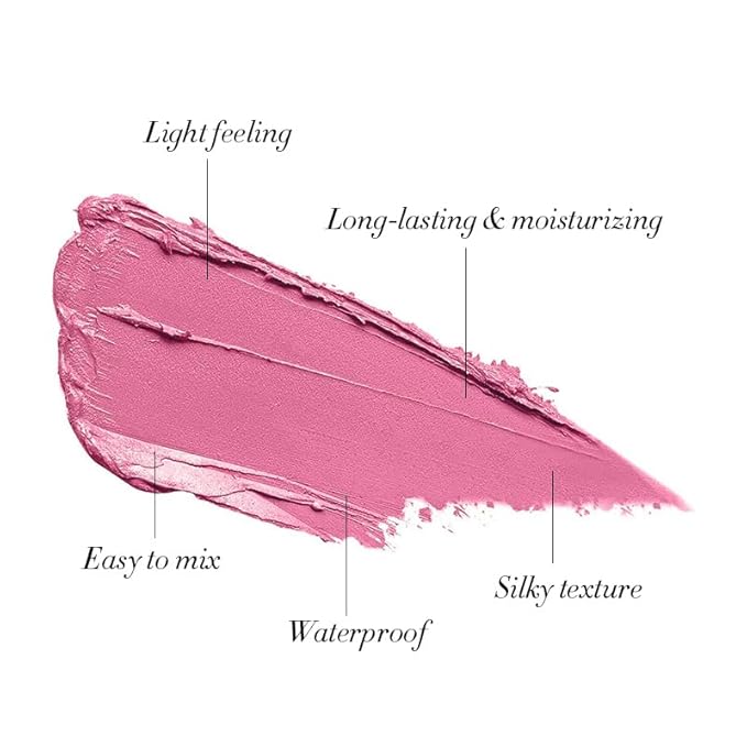 3-in-1 Cream Blush Stick for Cheeks Lips Eyes, Waterproof Natural Finish Tinted Makeup Stick, Hydrating Multi-Use Blush Balm-Velvo Beauty