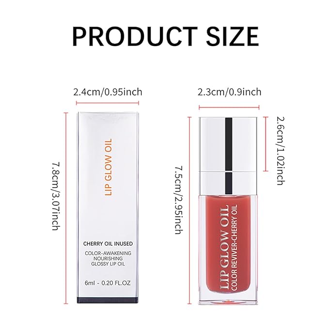 Hydrating Lip Glow Oil Moisturizing Plumping Lip Tint Lip Gloss Transparent Lip Balm Long Lasting Nourishing Repairing Lightening Lip Lines (012# ROSEWOOD)-Velvo Beauty