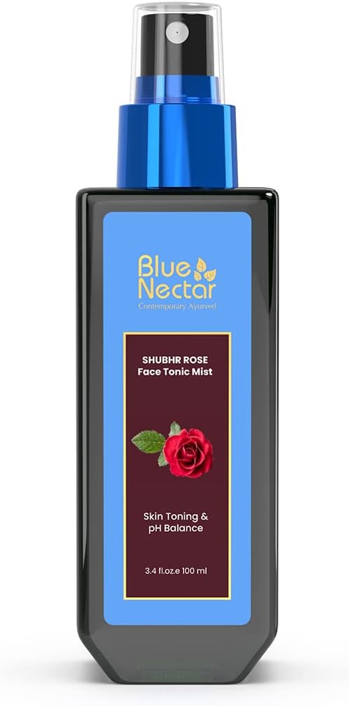 Blue Nectar Shubhr Steam Distilled Rose Toner Water & Face Tonic Mist (3.4 fl oz)-Velvo Beauty