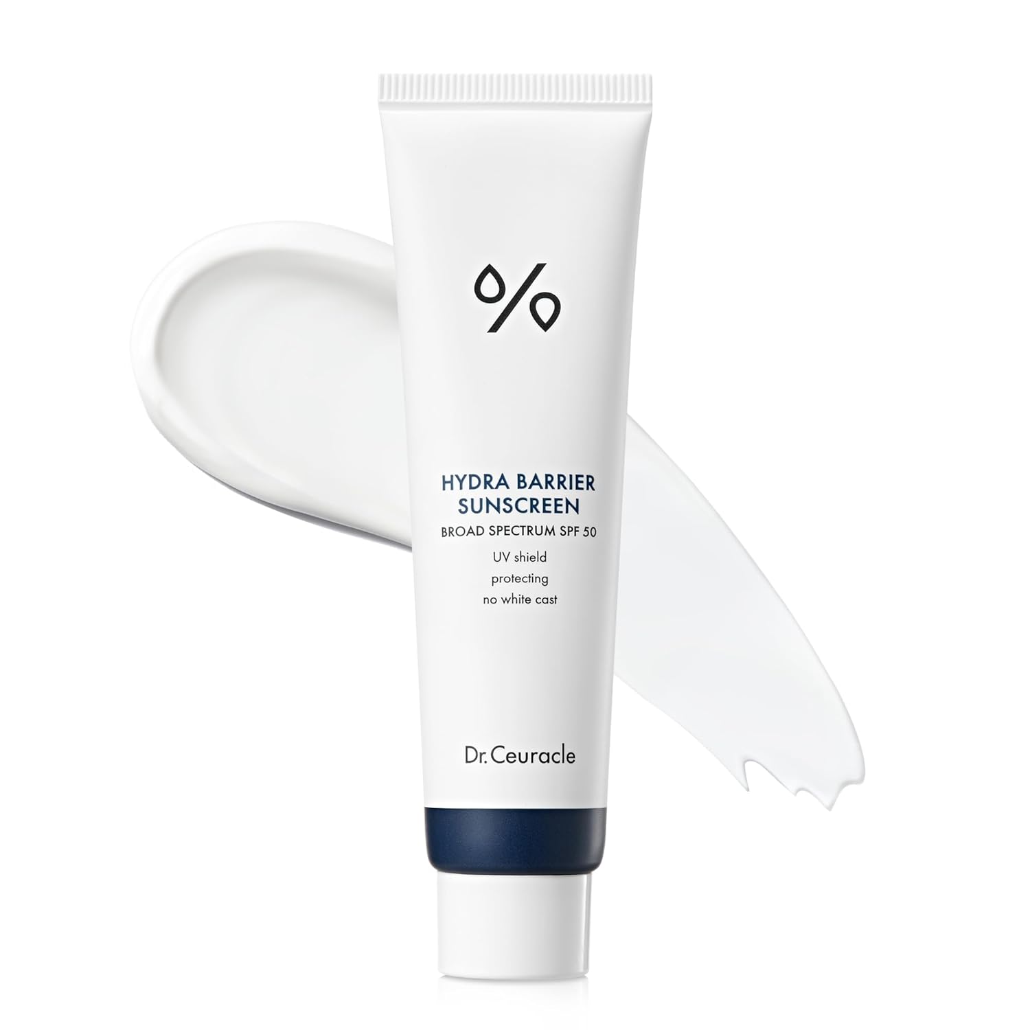 Dr.Ceuracle Hydra Barrier Mineral Sunscreen Broad Spectrum SPF 50 - Korean Sunscreen with Zinc Oxide and Hyaluronic Acid, Dewy Glow (50 ml / 1.69 fl. oz.)-Velvo Beauty